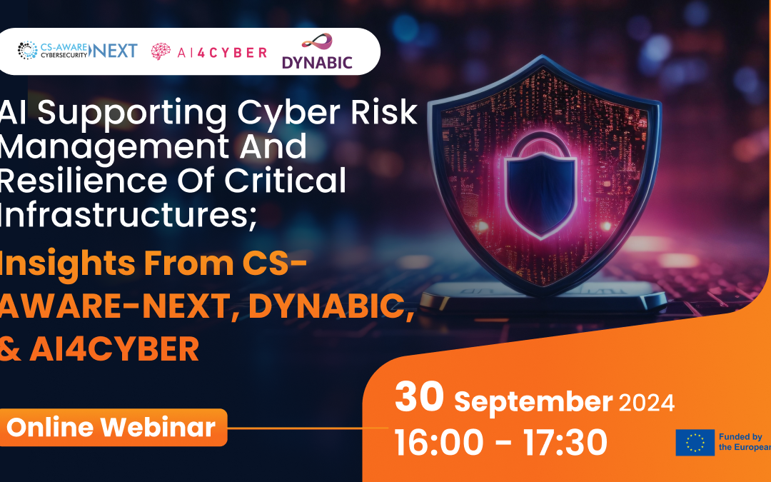 AI supporting Cyber Risk Management and Resilience of Critical Infrastructures | Cyberwatching Webinar